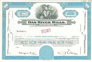 Dan River Mills, Incorporated - Stock Certificate
